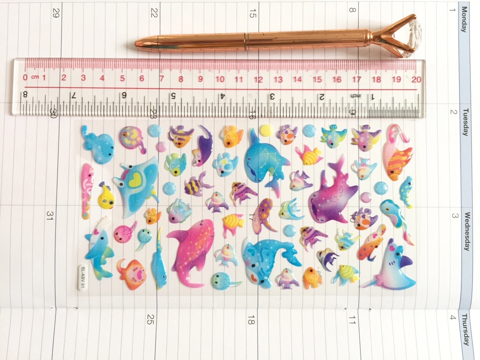 Fish 557 Tiny Stickers for Books and Planners -  Canada