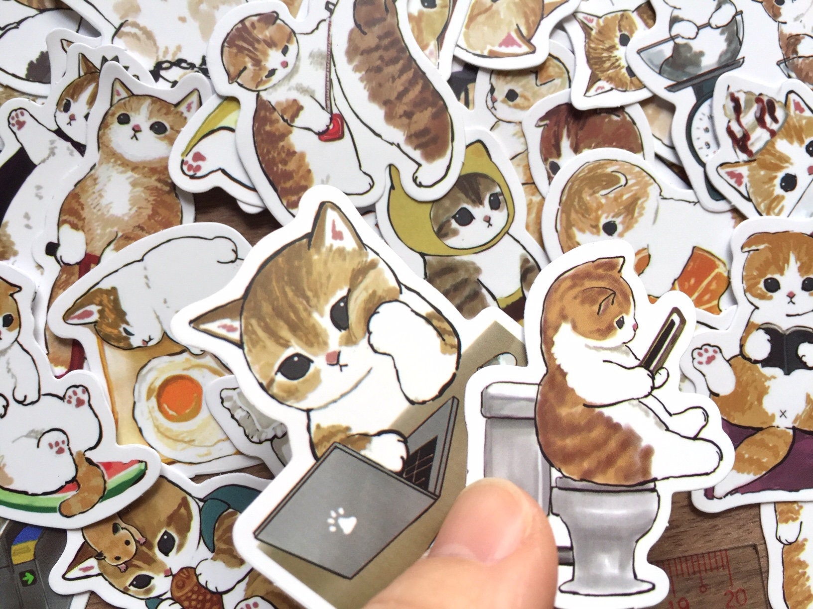 50 Adesivi Gatto In PVC Impermeabili – Multicolore, Estetici, Per Personalizzare Borracce E Laptop