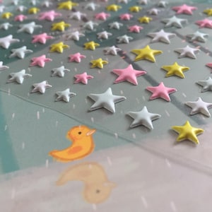 126 ふわふわ星ステッカー レインボーカラースター ソフトスター フェイクスター DIY スター ヘアアクセサリー 子供用クラフト スターラベル ミニスターデコ かわいいスターギフト