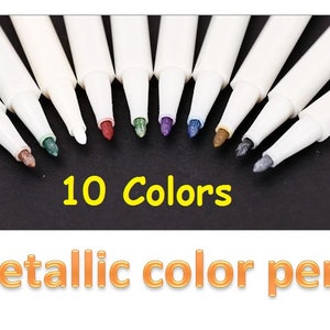 Metallic color pen metallic photo pen color ink pen color marker CD pen wedding photo pen golden pink sliver blue copper highlighter pen