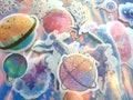 planet little prince sticker fly in the sky cartoon prince little boy fairy tale sticker outer space themed fairytale story kid party gift product logo