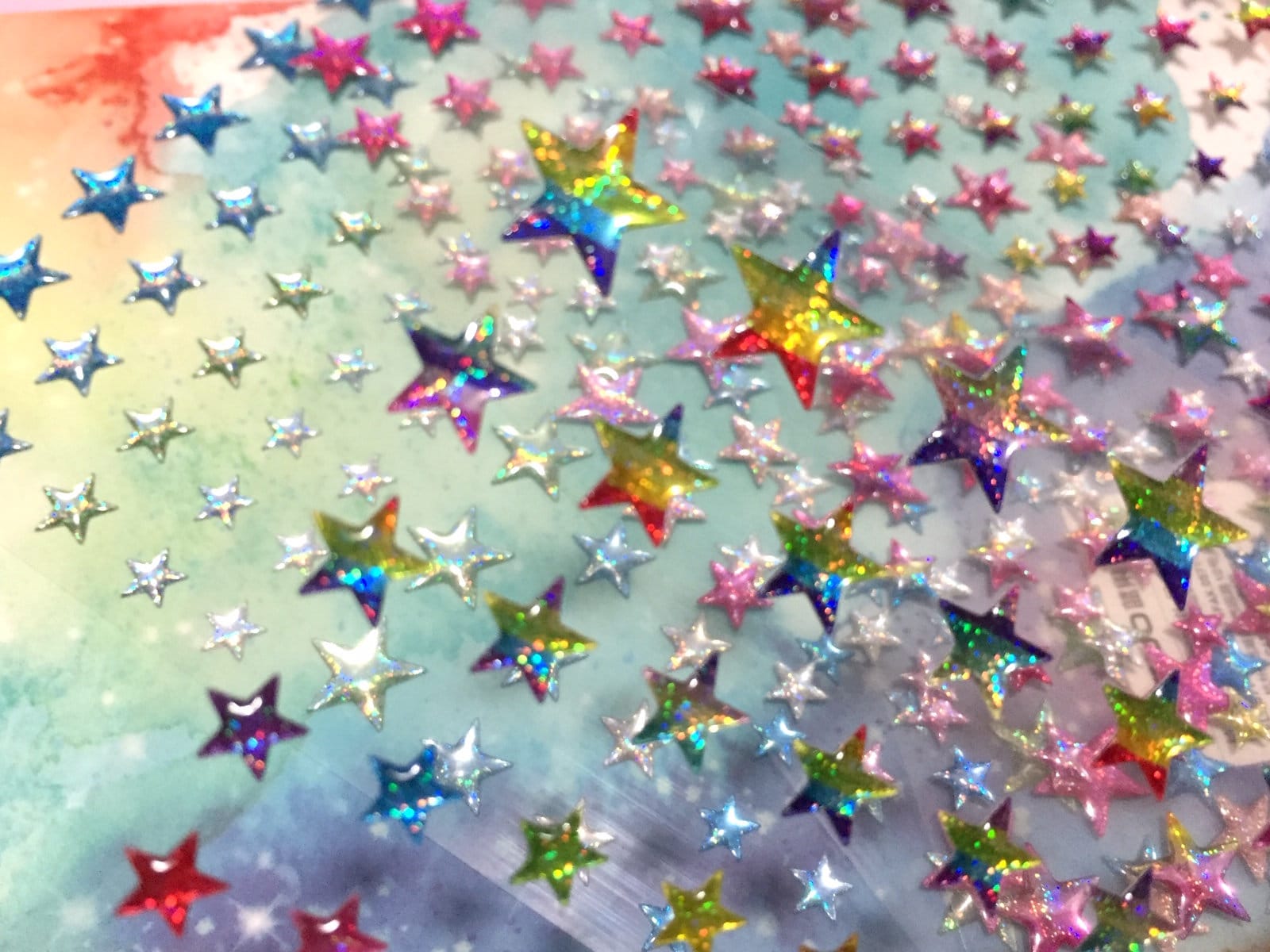 1500 Adesivi Glitterati Autoadesivi Per Bambini, A Forma Di