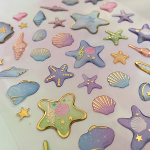 mini collezione di conchiglie adesivo epossidico piccola spiaggia conchiglia colorata stella marina bellissima conchiglia deco adesivo in lamina d'oro fai da te spiaggia gioielli regalo