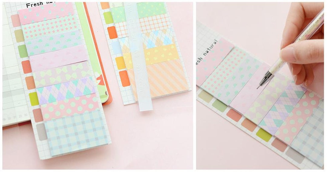 Pastel Sticky Notes Natural Pattern Sticky Note Fancy Colorful Dots ...