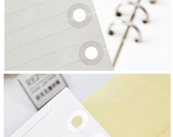 16 Sheets of Hole Punch Reinforcement Stickers Decorative Loose