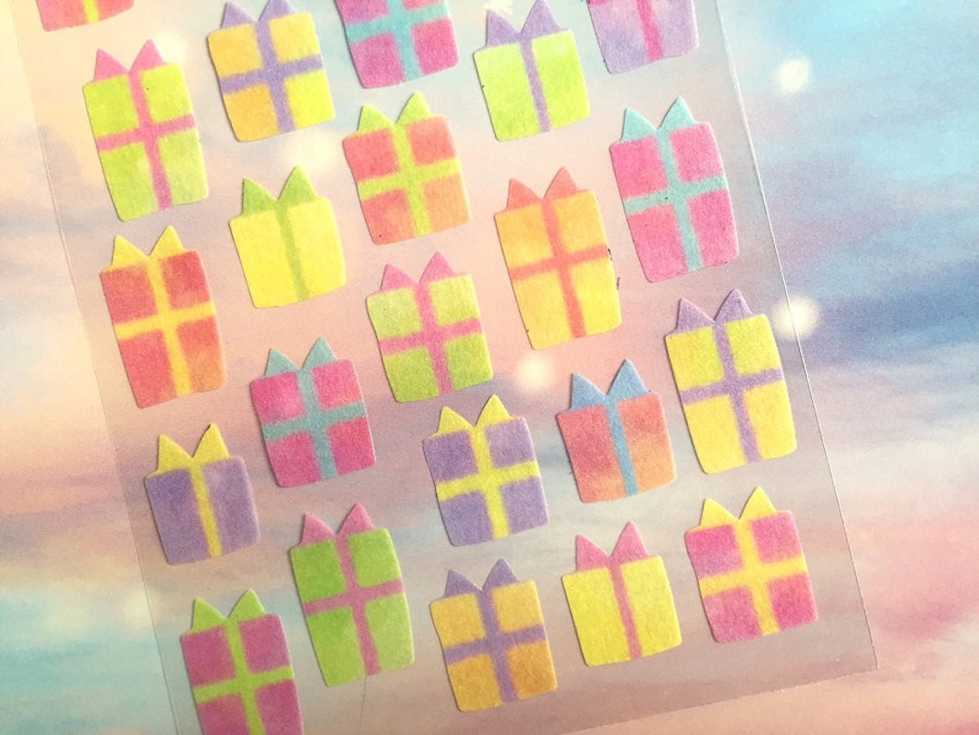 Present Box Sticker Gift Box Present Box Sticker Colorful Gift Box Mini Gift Box Sticker ...