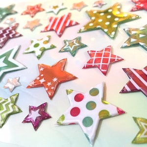 star sticker star shape epoxy sticker big star pattern colorful star DIY star craft accessories resin charms necklace jewelry decor gift
