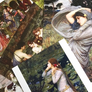set of 30 John William Waterhouse postcards Best collection vintage lady portrait famous oil painting paper card art gallery fine art gift