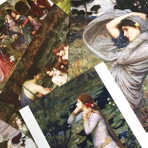 Conjunto de 30 postales de John William Waterhouse. La mejor colección de retratos de damas vintage, pinturas al óleo famosas, tarjetas de papel, galerías de arte, regalos de bellas artes.