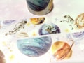 walking on the moon outer space masking tape astronaut space travel washi tape planet sticker outer space party decor kids little boy gift product logo