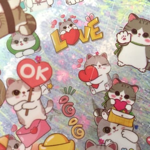 170 adorable kitten cat stickers mini cute cat festival cat in love Funny Cartoon cat collection daily life cat lover planner sticker gift
