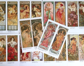 Mucha Art Nouveau Blank Note Cards - 10 Pack A6 Folded Cards With Envelopes 5 thumbnail image