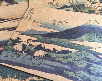 36 Japanese Ink Wash Painting Paper Card Ancient Japan Fine Art