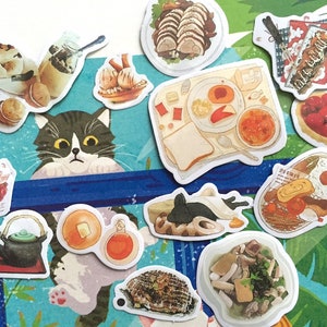 ETEN stickers beker noedel fastfood straatvoedsel diner hoofdgerecht Dessert thee Tijd koken planner sticker voedsel feest label recepten sticker