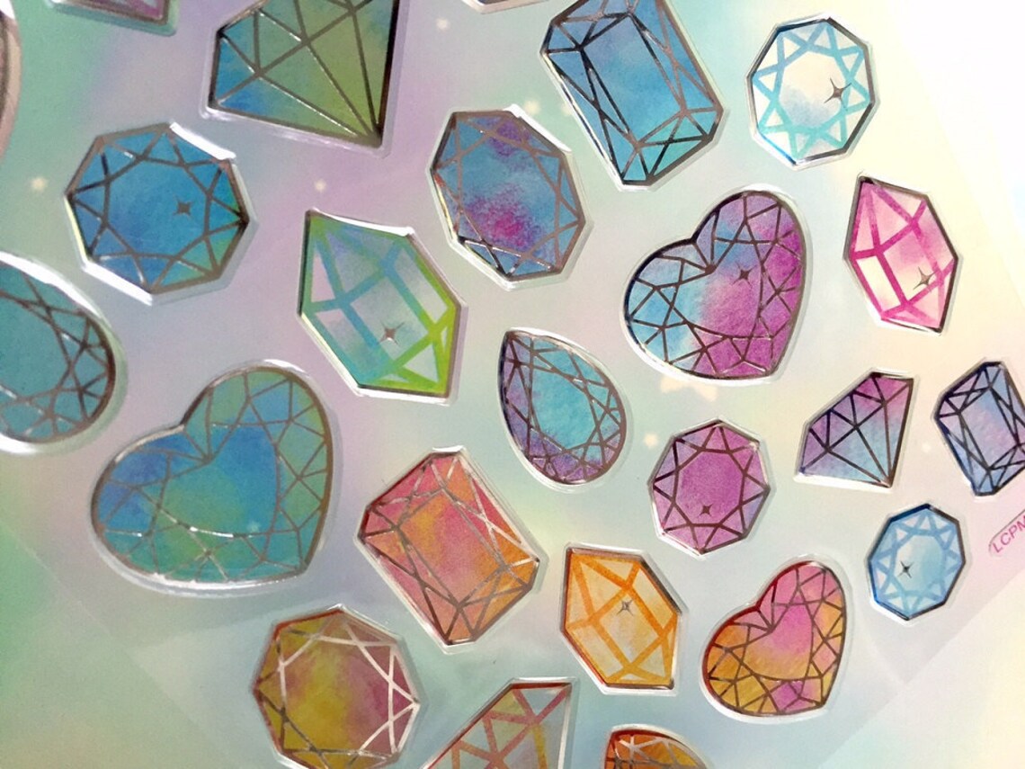Big Diamond Sticker Diamond Shape Diamond Pattern Epoxy Sticker ...