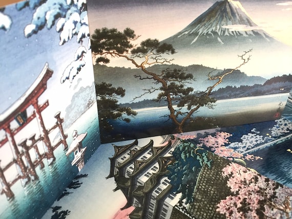 30 Tsuchiya Koitus Ancient Japan Painting Postcards Set Vintage