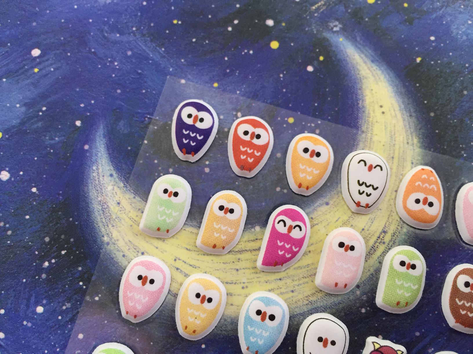96 owl stickers mini owl super cute owl adorable owl little bird baby owl theme puffy sticker owl gi