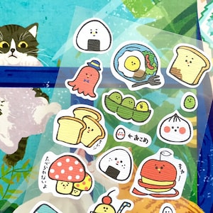 Autocollant mignon de nourriture, Dessin animé, nourriture, petit déjeuner, brunch, nourriture, planner, autocollant, Hot-dog, manger