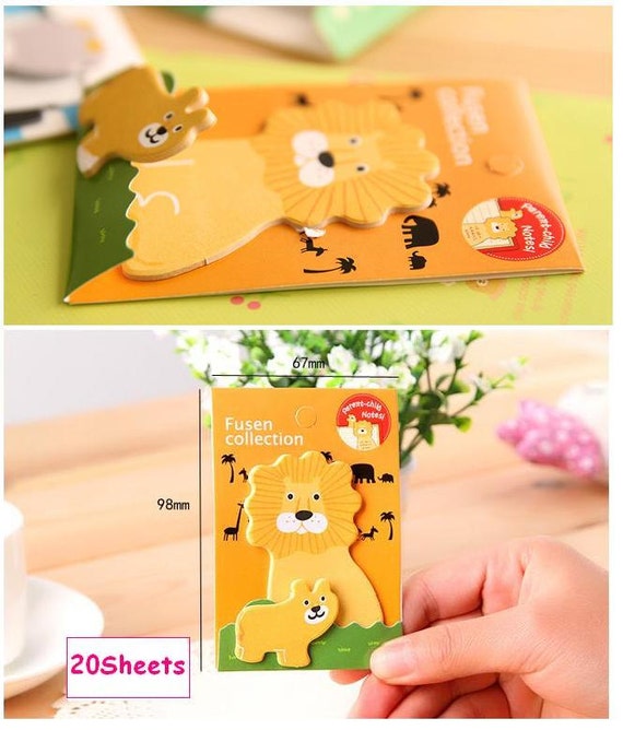 Mini kawaii cartoon animals cat panda memo pad sticker notes stationery stic OQ