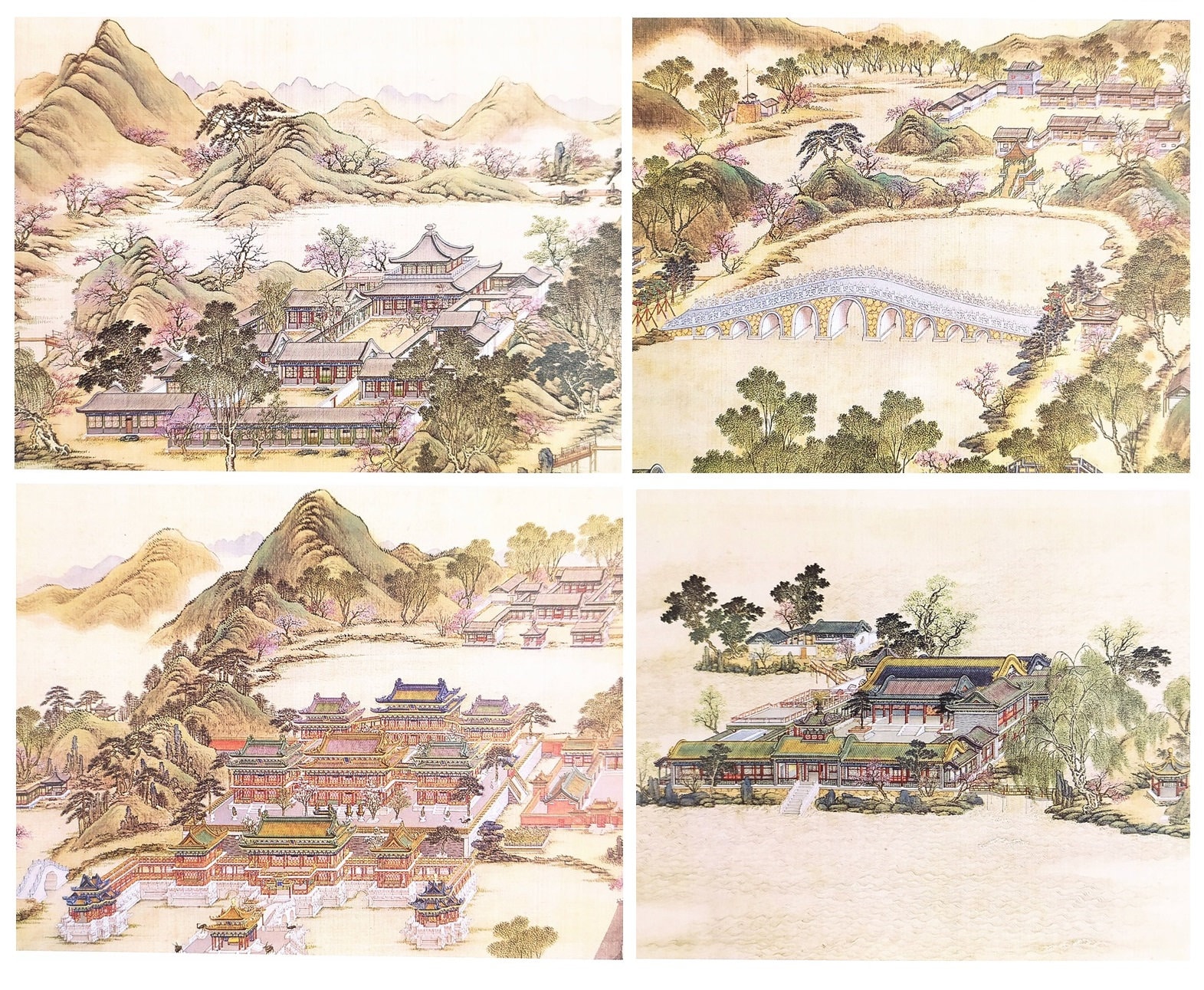 30 古代中国の皇帝のポストカード 清朝中国古代の王宮の風景 古代 