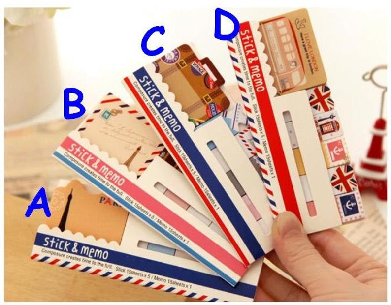 Luggage case memo mini envelope sticky note travel handbook travel journey world trip country sign trip label deco traveller diary image 2