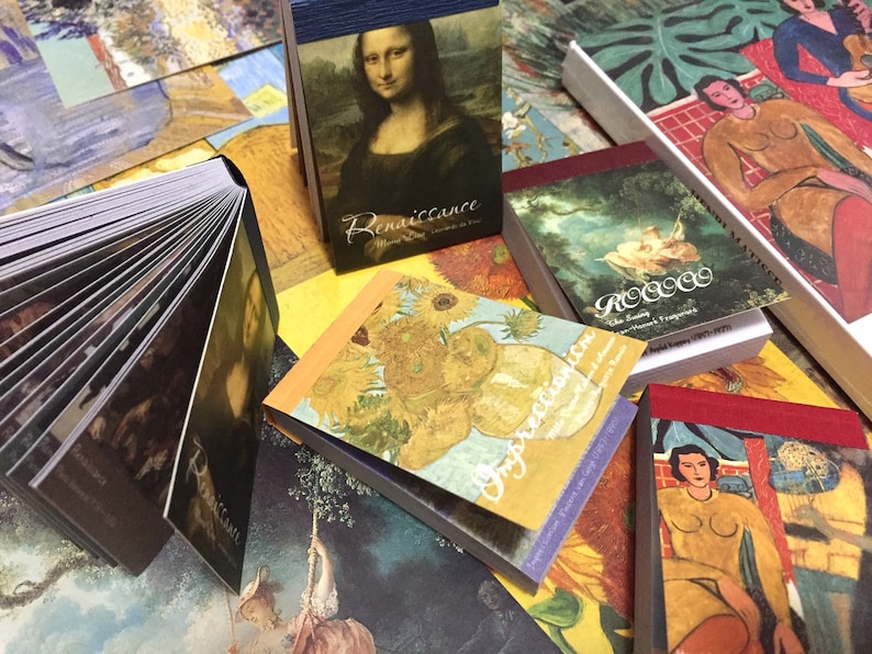 50 Masterpiece Painting Stickers Book Mini Classic Collection Etsy Canada