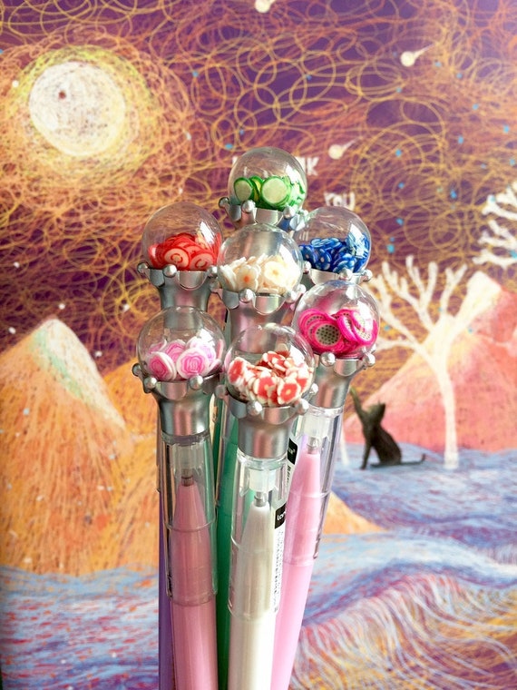 SIPLIV 12 stuks creatieve kunstbloemen gel inkt pen balpen vloeibare zwarte 0,5 mm gel inkt rollerball pen voor meisjes vrouwen, thuiskantoor school decoratie benodigdheden - roze A