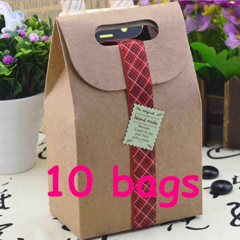 Kraft Gift Bags Brown Kraft Paper Bags Kraft Bag Bridal Shower Etsy