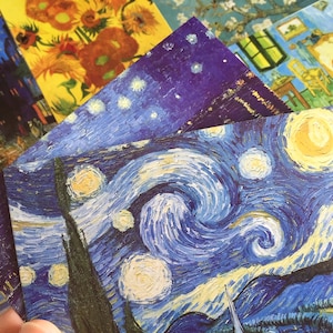 30 La meilleure collection de cartes postales de Vincent van Gogh classiques célèbres peintures à l'huile carte postale beaux-arts papier cadeau lumière étoilée la nuit étoilée
