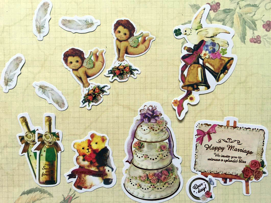 Baby Angel Sticker Champagne True Love Cake Rings Bell Sticker Etsy