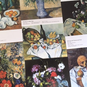 30 A melhor coleção de pinturas de Paul Cézanne A cesta de maçãs Natureza morta com cerejas e pêssegos Pai da arte moderna conjunto de cartões postais