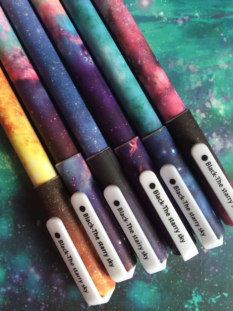 6 or 10 Galaxy Cosmic Gel Pens Starry Sky Universe Color Ink - Etsy ...