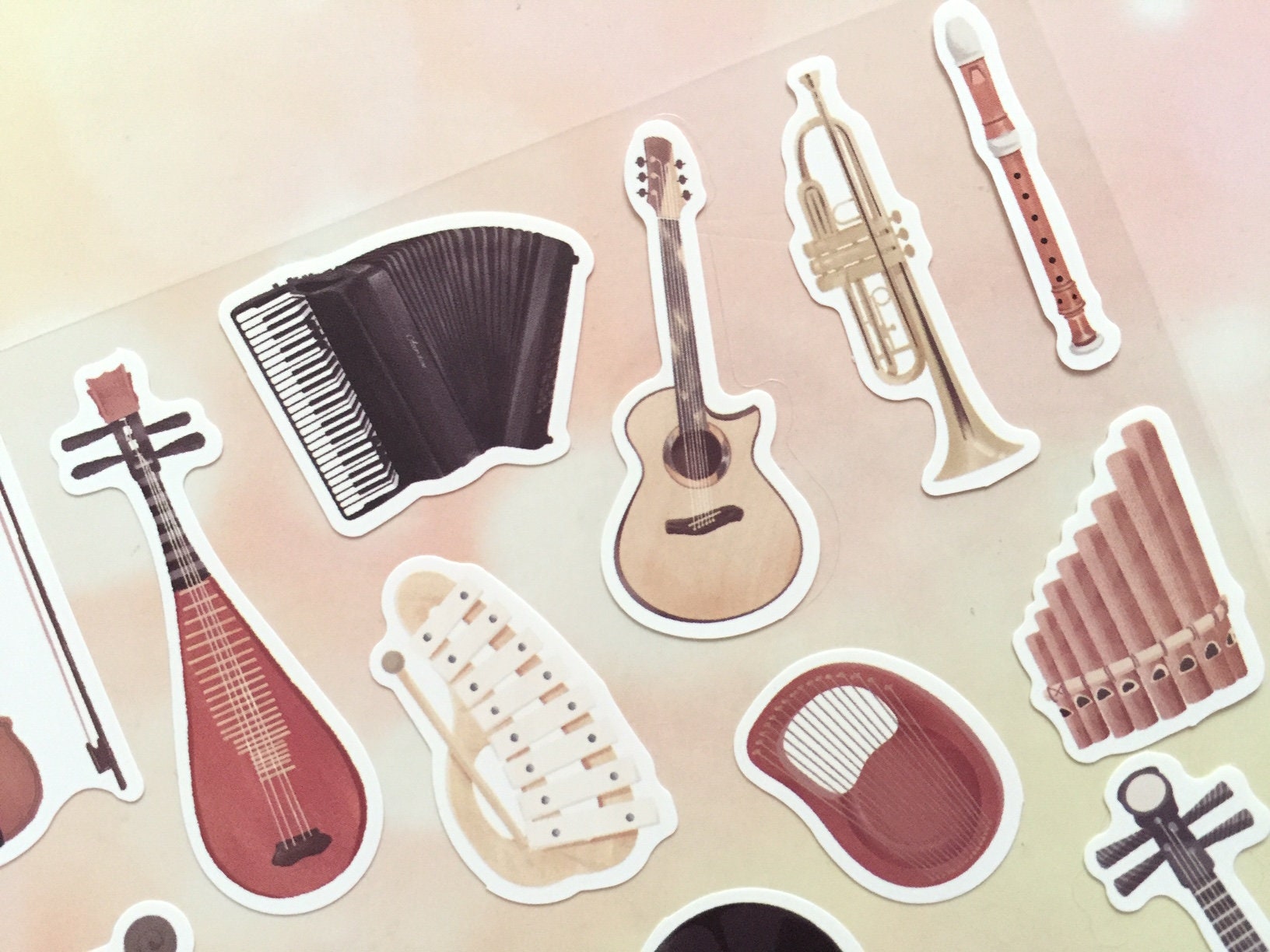 Global Musical Instrument Sticker World Instrument Music Theme Icon ...