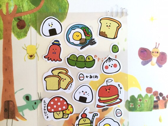 Cute Food Sticker Cartoon Food Breakfast Brunch Food Planner Etsy
