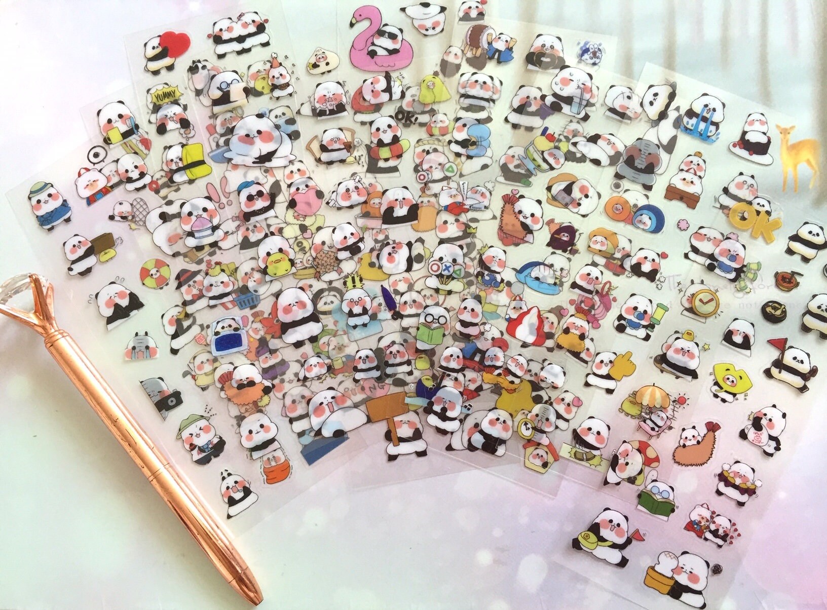 Panda Mini Sticker 200 Funny Panda Stickers Mini Panda Collection Cartoon Panda Daily Life ...