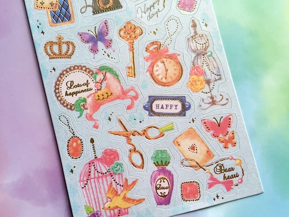vintage accessories sticker princess little thing sticker fancy fairy tale theme merry go round retro fashion sticker label scrapbook gift