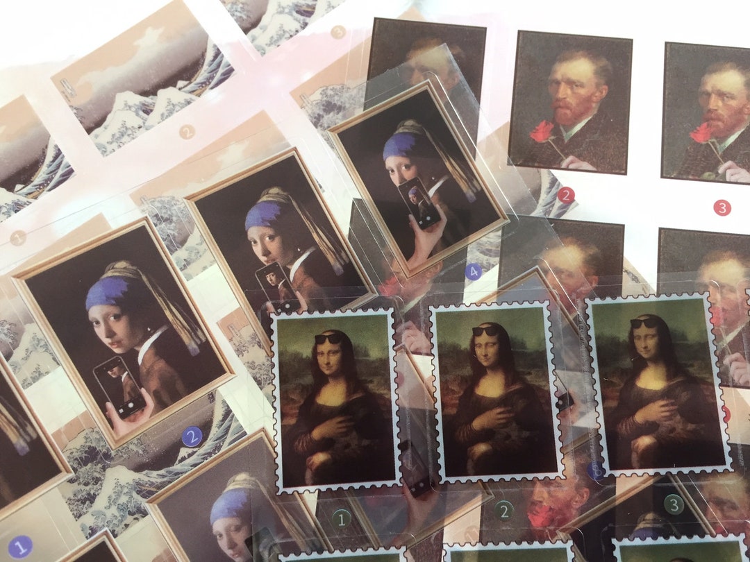 Fine Art Flipbook Sticker DIY Fliptomania Mona Lisa Flipbook Van Gogh