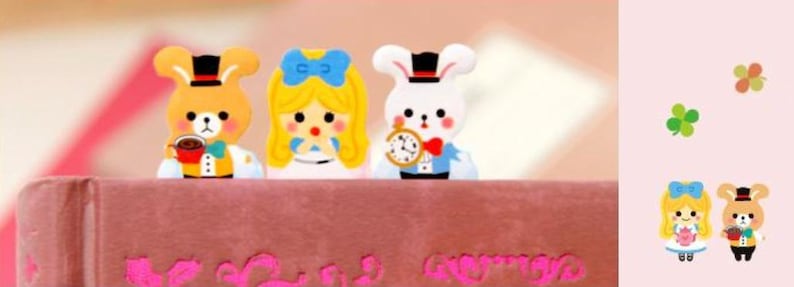Alice in wonderland sticky note girls stick marker fairy tale sticky paper note rabbit sticky memo diary animal index paper cute stationary image 3