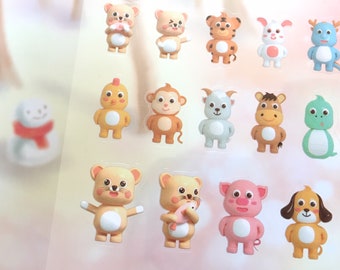 12 Chinese zodiac signs sticker Rat, Ox, Tiger, Rabbit, Dragon, Snake, Horse, Goat, Monkey, Rooster, Dog, Pig, panda 2025 animal gift