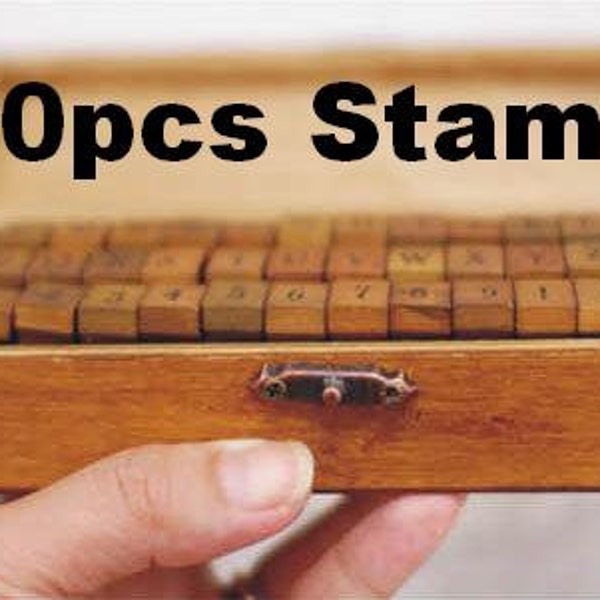 Alphabet rubber stamp number symbol 70pcs wooden rubber stamp box vintage style diy card tool scrapbook kids drawing learning project gift