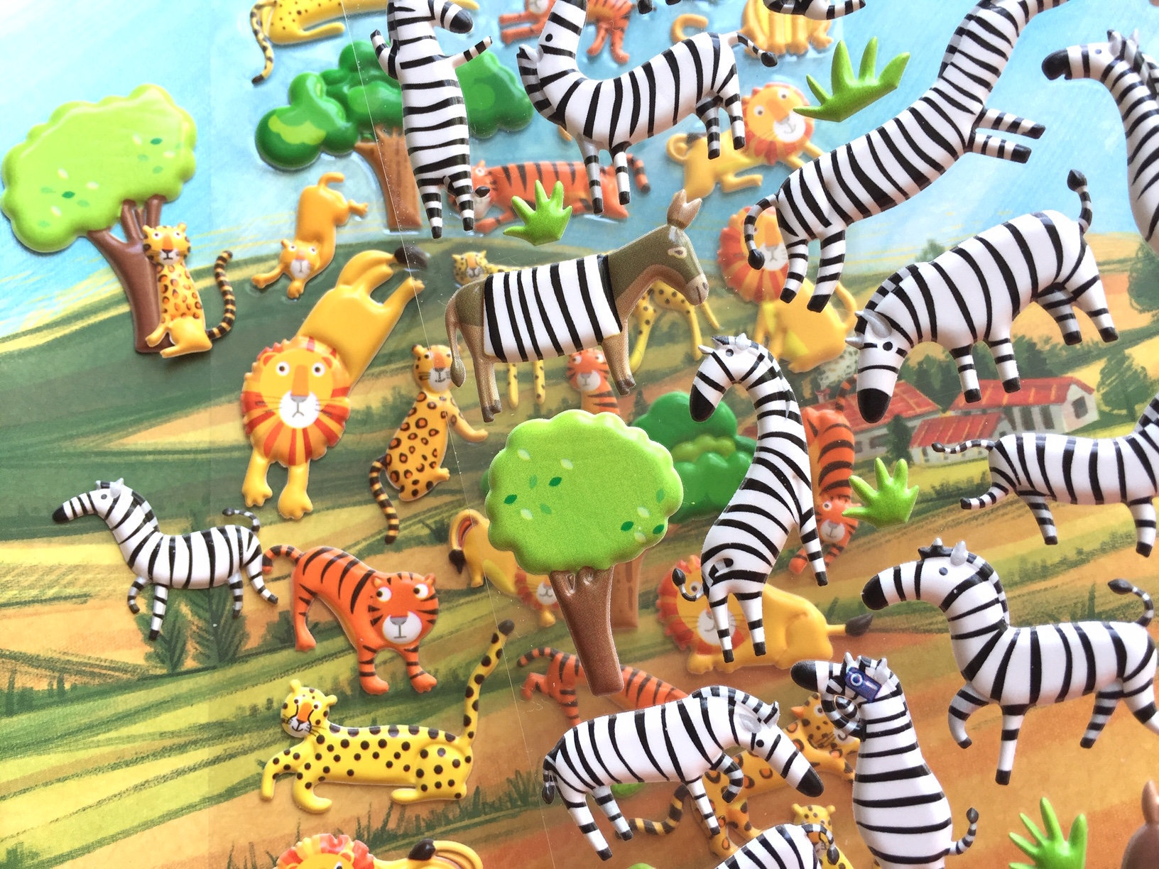 Safari Animal Sticker Africa Zoo Lion Tiger Zebra Horse Zebroid