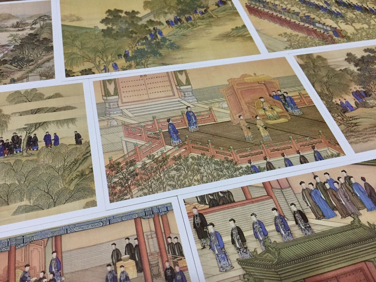 30 古代中国の皇帝のポストカード 清朝中国古代の王宮の風景 古代 
