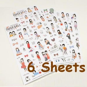 6 Mystische Aufkleber für das tägliche Leben coole Mädchen Planner Sticker Siegel Etikett Scrapbook Schule Mode es tagebuch