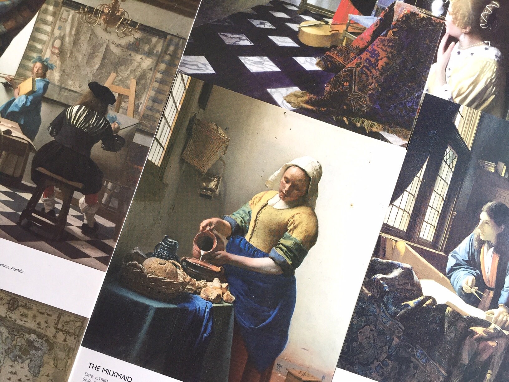HOSTEESSCHOICE Beautiful Art Postcards set of 30 Johannes Vermeer Post card  variety pack Famous Painting Scenery,4 x 6 Inches