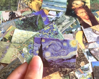 100 Die beste Sammlung von Vincent van Gogh Mini Papierkarte klassisches Meisterwerk berühmtes Ölgemälde fine art Puppenhaus Galerie Poster