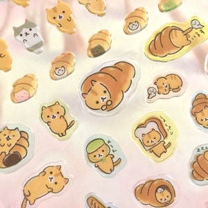 Lustiger Katzenbrot Aufkleber Mini Miau Miau Kätzchen Pixie Aufkleber Symbol Label Etikette Supersüß Haustier Katze Epoxy Sticker DIY Karte Katzenliebhaber Geschenk