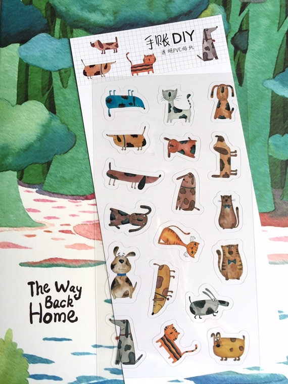 Lautocollant De Chat Adorable Chien Mignon Repéré Rue Chat