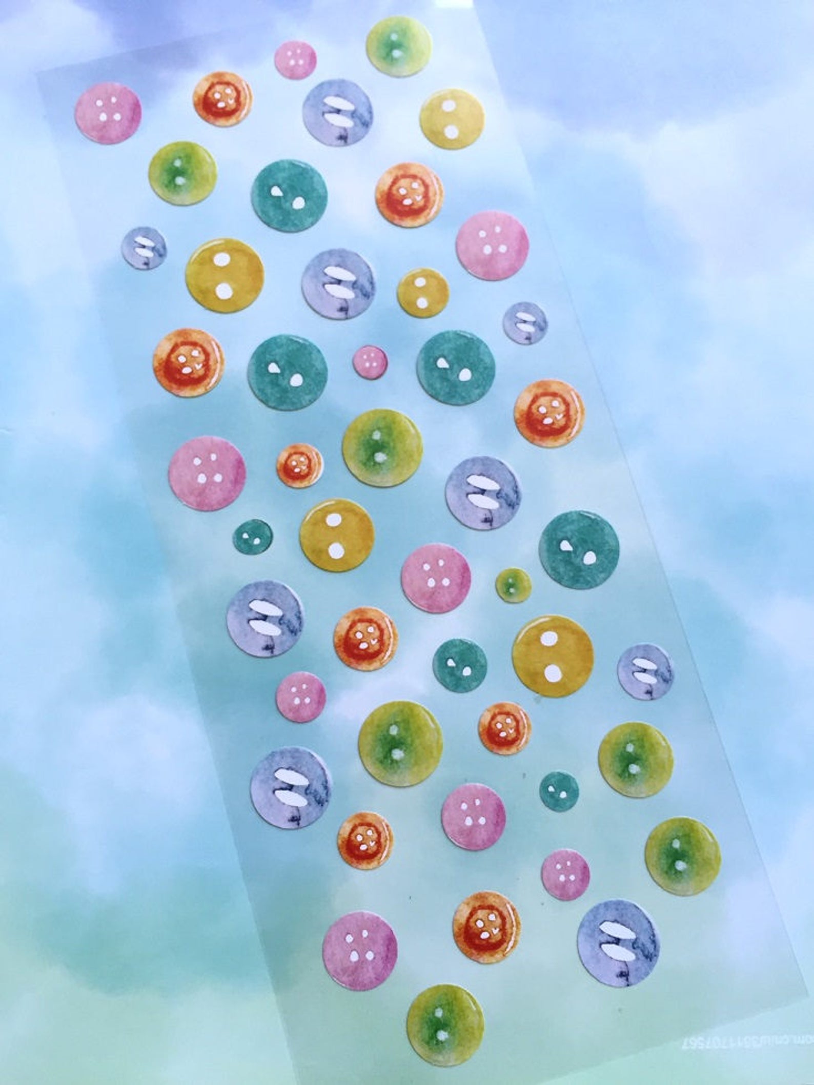 Colorful Buttons Sticker Button Craft Button Art Button Theme Etsy UK