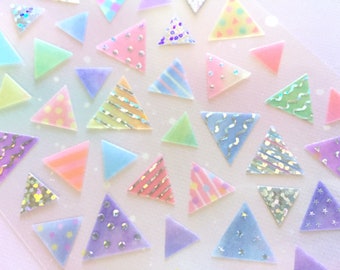 Pegatina triangular colorida con forma de triángulo, diseño de triángulo brillante, bricolaje, diario de balas de lujo, pegatina para planificador de cuaderno, etiqueta de diario 2023, regalo