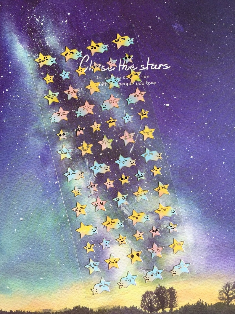 star Sticker little star happy star twinkle twinkle little star sticker emoji face icon label funny emoticon smiley face cartoon diary mood